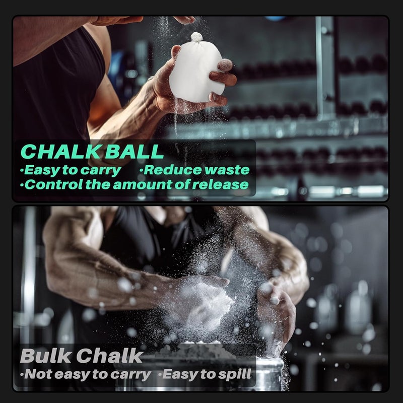 Rainflow 2PCS Chalk Ball - Climbing Chalk Gymnastics Magnesium Lifting for Gym, Gymnastics, Grip, Climbing, Weightlifting (2PCS Chalk Ball) - Image 3
